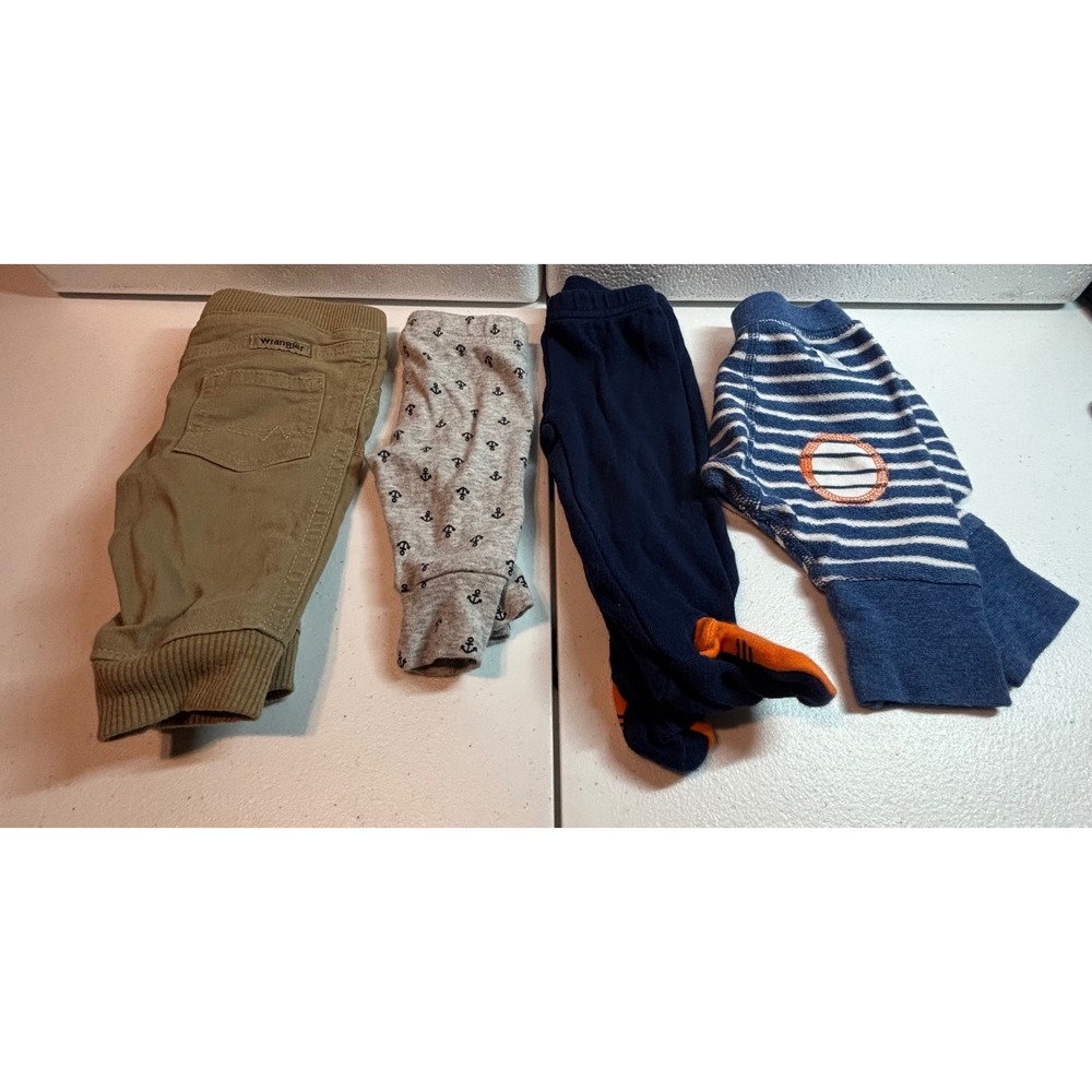 Baby Pants 4 Pack Newborn Wrangler Carter's Simple Joys Child of‎ Mine